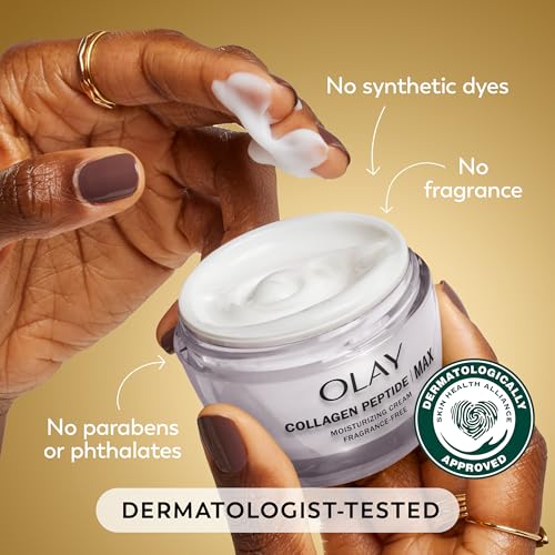 Olay Collagen Peptide Face Moisturizer,Firming Cream for Women,Fragrance-Free,Non-Greasy-Hydrating,Anti-Aging,Anti-Wrinkle,Smoothing of Fine Lines,Tightening Skin Care-Niacinamide,1.7 Oz,(Pack of 2)