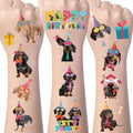 Gameza Dachshund Temporary Tattoos Stickers - 200+ Weiner Dog Party Decorations Favors Supplies Funny Dachshund Tattoo Stickers Gifts for Kids Adults Dog Themed Party Decor Prizes Rewards