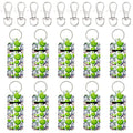 allydrew 10 Pack Chapstick Holder Keychain with 10 Pieces Metal Clasps