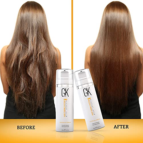 GK HAIR Global Keratin Leave in Conditioner Cream 130ml For Detangling Smoothing Strengthening Moisturizing & Frizz Control-ThermalStyleHer - 100ml/3.4oz
