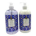 Greenwich Bay Trading Co., Destination Collection - Paris, Hand Soap and Shea Butter Lotion Set, 16 Ounces Each, Purple, white