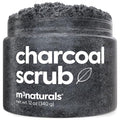 Exfoliating Charcoal Scrub with Collagen & Stem Cells ? Salt Scrub for Body Toning, Cellulite, Armpit Detox, and Skin Smoothing for Face, Feet, and Body by M3