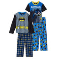 BATMAN Boys Pajamas for Kids | 4 Piece Sleepwear Sets for Boys Pajama Bottoms and Sleep Shirts for Big Boy and Toddlers