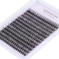 KISSXIAOYA Cluster Eyelashes Extensions, 240pcs 40D 0.07D Curl Soft Individual Lashes Natural False Eyelashes Cluster DIY Eyelash Extension (240pcs, 15mm)