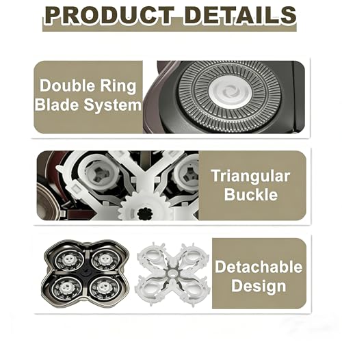 Compatible with Pitbull Shaver Replacement Blade,4 Pcs Fit for Skull Shaver Replacement Heads,Pro 4Replacement Blades Fit for Skull Pitbull ShaverGold/Silver/Butterfly Kiss/Platinum/Diamond PRO.