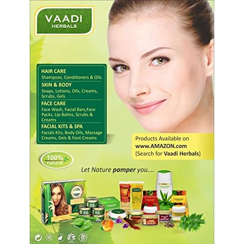Vaadi Herbals Papaya Face & Body Moisturizer 16 Oz (Pack of 3 X 150 Gm) - Herbal Cream - All Natural - Paraban, Sulfate Free