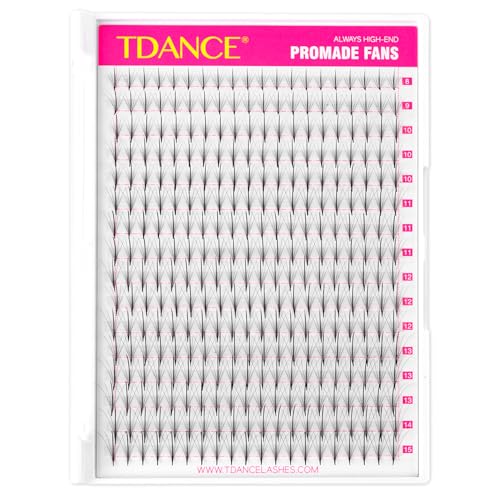 TDANCE Premade Fans Eyelash Extensions 320 Fans Pre Made Fans Lash Extensions Middle Stem Heat Bonded Premade Lash Fans Volume Lash Extensions(320-WISPY-5D-0.07-C-8-15mm)