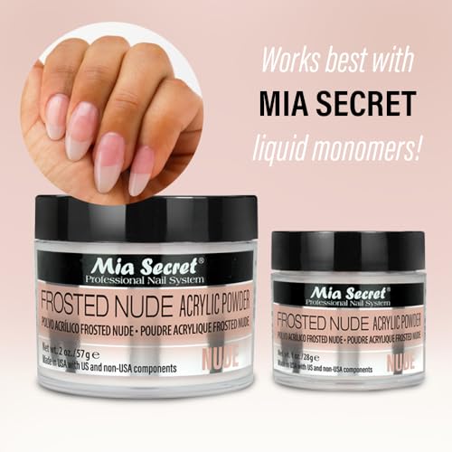Mia Secret Frosted Nude Acrylic Powder MADE IN USA multiple sizes (1 oz.)