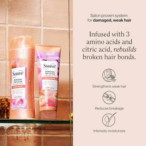 Suave Bonding Infusion Shampoo + Mask ??Restorative Treatment for Dry, Damaged Hair, Instant Results