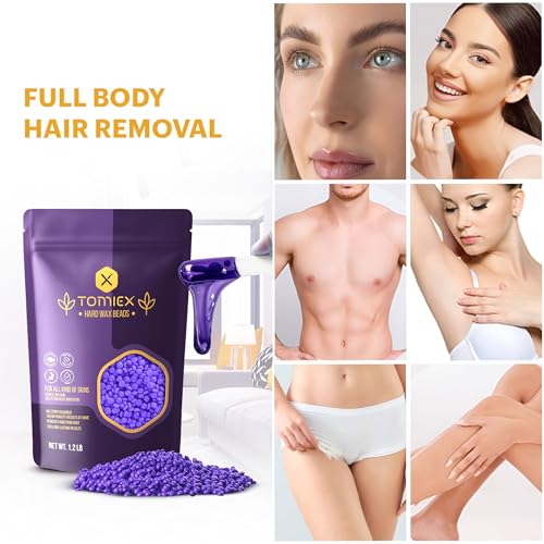 Wax Beads 19.2oz (1.2lb) ? Hair Removal Kit with Pre & Post Wax Spray + 10 Spatulas ? No Strip Needed ? Gentle Formula for Sensitive Skin ? For Face, Legs, Brazilian, Bikini & Body