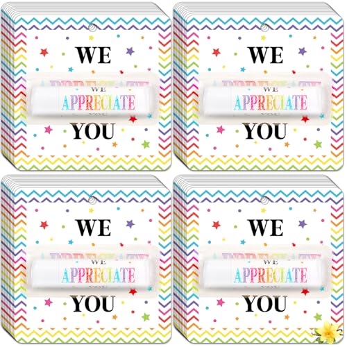 50 Pack Employee Appreciation Gifts Bulk Lip Balms Thank You Gift You're the Balm Party Favor for Women Man Coworker Teacher Gratitude Baby Shower Spring Party Supply (Colorful)
