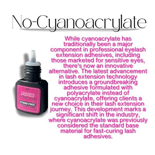 AK Luxe Cyano-Free Eyelash Extension Sensitive Glue ? Polyacrylate Adhesive, 5ml, 1?3 Sec Drying, 6?7 Week Retention, Low Fume, Water-Resistant, Professional Lash Artist Adhesive