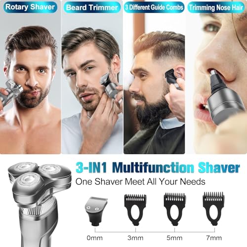 Electric Razor for Men,Upgrade Men¡¯s Electric Shavers Rotary LED Display/Waterproof/Rechargeable, Shaver for Men Cordless Floating Head