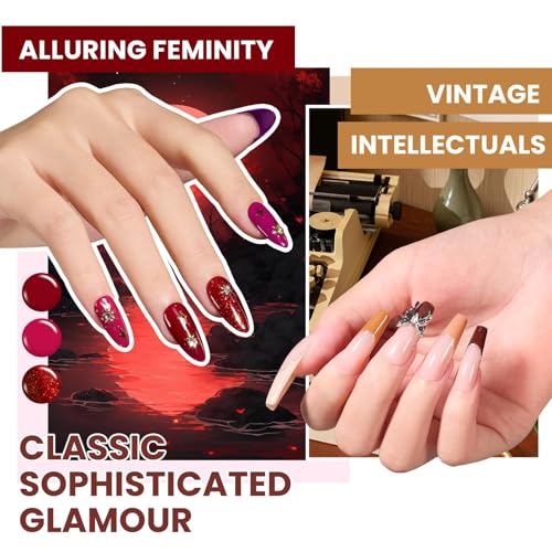Beetles 110 PCS Gel Nail Polish Set, 100 Colors Infinite Inspiration Gift Spree All Season Red Brown Green Black Gel Polish with 5Pcs Base Top Coat Soak off UV Gel for Manicure Lovers DIY at Home
