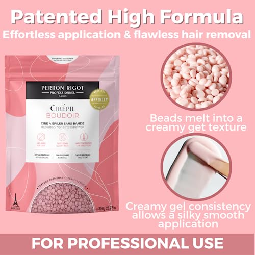 Cirepil - Boudoir - 800g / 28.22 oz Hard Wax Beads Bag - Hypoallergenic, Allergen-Free & Rosin-Free for Sensitive Skin - Professional Stripless Hair Removal for Face & Body - Low Temp Refill Bag