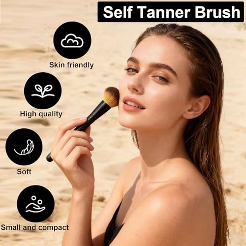 Tanning Mitt Self Tanner Mitt 2 in 1 Set Self Tanning Mitt ? Self Tan Mitt Tanning Glove Tanning Mitts Self Tanner Brush for Self Tan Mit for Streak-Resistant Tanning Application for Face,Body