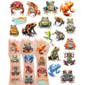 Frog Temporary Tattoos, 188 PCS 20 Sheets, Hypoallergenic, Hyper-Realistic Design, Frog Party Tattoos Stickers Themed Gifts for Leap Frogs Enthusiasts