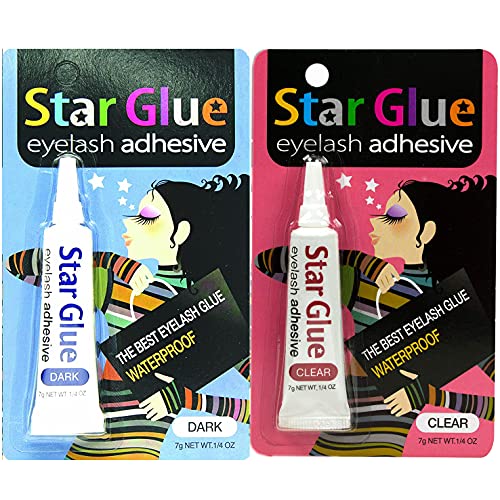 Star Glue Waterproof Eyelash Adhesive Combo for Eye Shadow Mascara and Eyeliner 20 Pcs