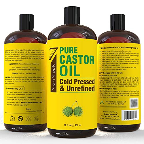 Seven Minerals Natural Magnesium Cream & Pure Cold Pressed Castor Oil