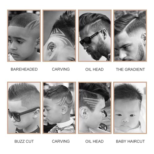 Hair Clippers for Men, Electric Hair Clipper for Men 3D Dragon Carving Barber Shop Hair Cutting Machine Professional Cordless Hair Trimmer Beard