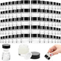 Coloch 70 Pack 10ml Thick Glass Jars with Airtight Lid, 10 Gram Clear Round Lip Balm Container Tiny Sample Jar for Cosmetics, Lotion, Cream, Makeup, Samples, Wax, Skincare, Travelling, Retail Store