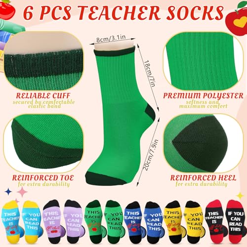 24 Pcs Teacher Appreciation Gift from Students 2026 End of Year Thank You Gifts Bulk 24 oz Plastic Tumbler Cup Makeup Cosmetic Bag Crew Sock Keychain for Retirement