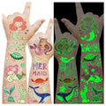 Cerlaza 300 Styles (23 Sheets) Luminous Mermaid Party Decorations, Temporary Tattoos for Kids, Glow Mermaid Birthday Party Supplies Favors, Mermaids Goodie Bags Fillers, Christmas Stocking Stuffers