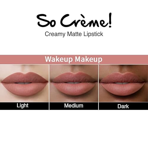 Nykaa Cosmetics So Creme Creamy Matte Lipstick - Long-Lasting Lip Color for Women - Weightless Lipstick with Velvety Texture - Wakeup Makeup - 0.1 oz