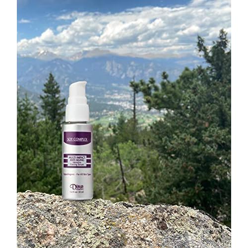 Dinur Cosmetics Soy Complex Multi Impact Anti Aging Firming Serum Reduces Fine Lines & Wrinkles Rehydrates Skin Smoother 1 oz. 30 ml.