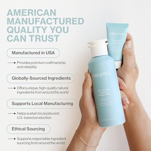 Neuma Neu Volume Shampoo 1 Fl. Oz. Fennel, Ylang Ylang, Patchouli, and Vanilla Scent, Travel Size Sulfate Free Shampoo