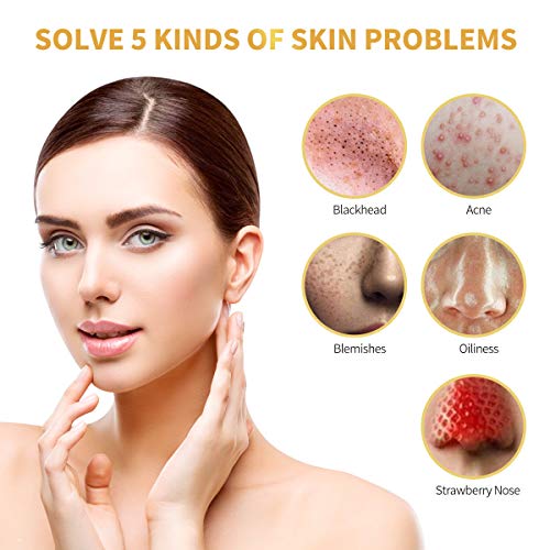Blackhead Remover Mask, 24K Gold Peel Off Mask, Gold Facial Mask Anti-Aging, Deep Cleansing, Reduces Fine Lines£¦ Wrinkles Great for All Skin, With Blackhead Remover Extractor Tools Kit & Brush
