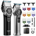 Professional Hair Clippers for Men - 8000RPM Brushless Motor & 440C Steel Blades, Barber-Grade Cordless Clippers & Trimmer Set for Fade Designs, Hair Cutting Tools for Professional Barbers