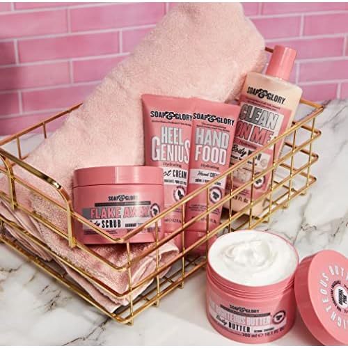 Soap & Glory Heel Genius Moisturizing Foot Cream for Dry, Cracked Feet & Heels - AHA Foot Exfoliator for Dry, Rough Heels - Hydrating Heel Softener for Overnight Repair (4.2 oz)