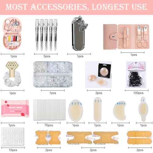 Emergency Kit for Women ? Mini Emergency Kit with 50+ Bridal Suit Essentials, Purse Essentials Kit, Wedding Day Survival Kit, Emergency Bride Kit, Women¡¯s Emergency Kit, Wedding Survival Kit