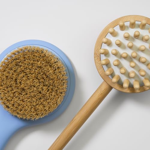 Bliss Soft Touch Back & Body Dry Brush, Non-Slip Grip to Gently Exfoliate Dry Skin and Promote Firmer Skin