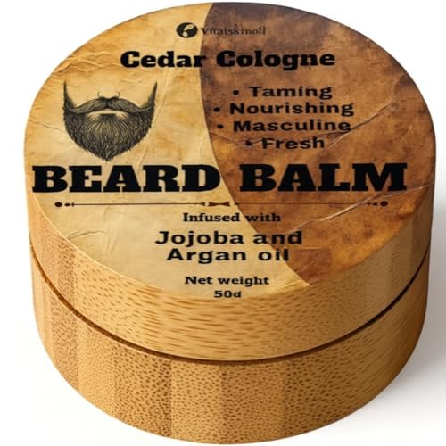 Beard Balm for Men - Cologne Scented with Shea Butter, Jojoba and Argan Oil 50g