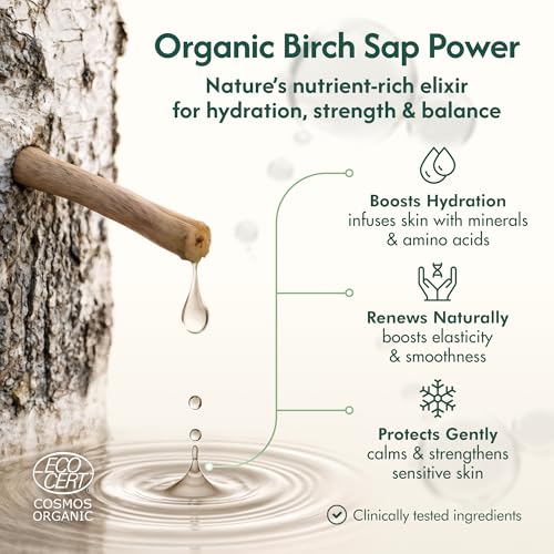 Birch Sap Face Mist ? Cosmos Certified Organic Formula with Hyaluronic Acid & Chaga Mushroom, Fragrance Free, Made in Finland 3.38 oz (100 ml), 1 Bottle