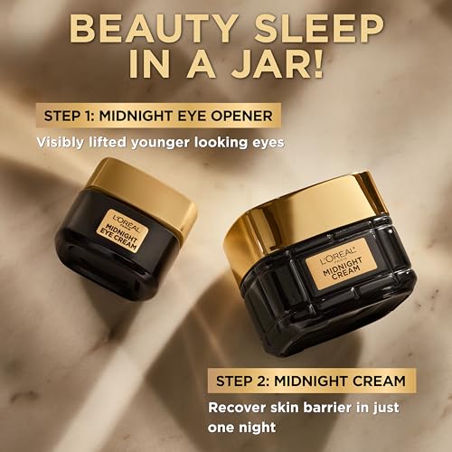 L¡¯Oreal Paris Age Perfect Anti-Aging Midnight Face Cream + Midnight Eye Cream, Smooths Wrinkles & Reduces 8 signs of Eye-Aging + Face Cream Face Serum Samples