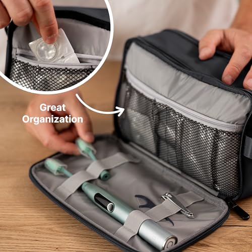 Carrywell (Not Made In China) Toiletry Bag For Men, Shaving Kit, Travel Organizer Dopp Kit, Interior Compartments and Pockets For Toiletries and Accessories, Black