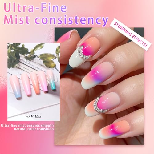 QUEVINA 28 Hot Colors Airbrush Gel Nail Polish Set ? Safe, Odorless Formula for Stunning Nail Art ? No Dilution Needed, Long-Lasting & Vibrant Shades 28X15ml
