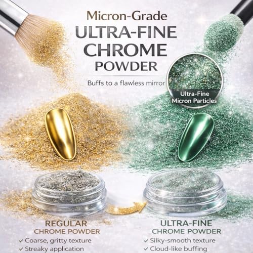 Premium Chrome & Metallic Pigment ? 70 Colors Mirror Chrome & Holographic Mica Powder for Resin Art, Epoxy, Tumblers, Coasters, Jewelry, Nail Art, Slime, DIY & Crafts