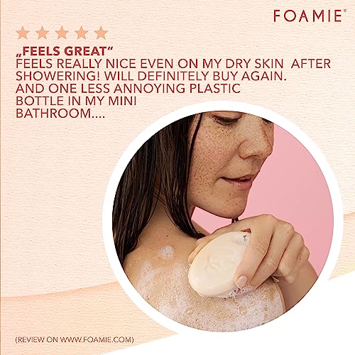 Foamie 2-in-1 Natural Body Bar Soap-Free, Body Wash Women & Men for Smooth Skin, Oatmeal Vegan Body Wash Refreshing, Body Wash for Dry Skin with Papaya & Oat Milk, Sulfate Free Body Wash