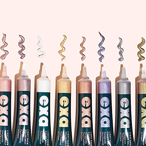 Exa Beauty - Natural Light Show Color Melt Sparkler For Eyes + Cheeks + Lips | Clean, Vegan, Cruelty-Free Makeup (Dear Diary - Rainbow Sparkle)