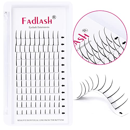Lash Extension Spikes 15-20mm Mix D Curl Premade Lash Spikes Individual Lashes Super Mink Wipsy Volume Lash Extensions Spikes Eyelash Extension Supplies£¨D Curl,15-20mm)