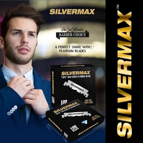 Silvermax from The Shave Factory Japan Steel Single Edge Razor Blades 100 pcs