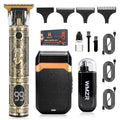 Hair Trimmer for Men, Electric Shaver, Nose Hair Trimmers, Professional Shaving Set, Cordless Hair Clippers, T-Blade Beard Trimmer, Men's Grooming Kit. (Bronze)