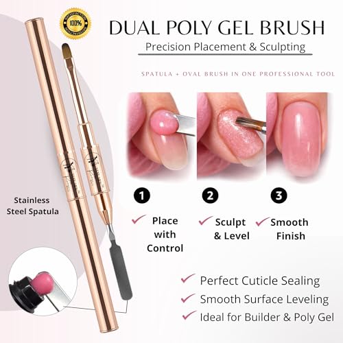Nail polish brushes set Yuslaidy poly gel poligel brushes nail supply french tip nail brush nail tools nails brish