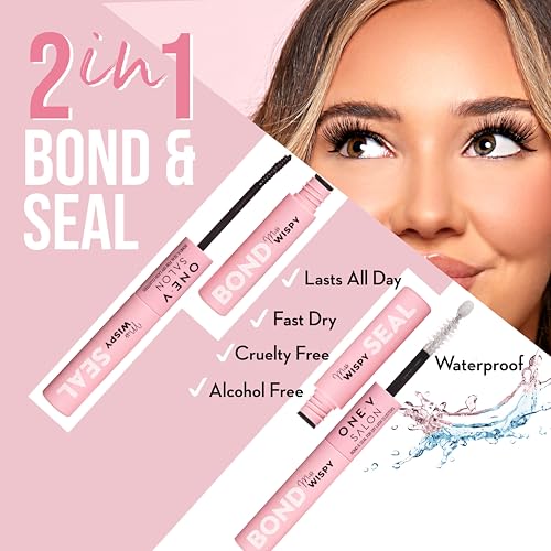 One V Salon DIY Individual Lash Extension Kit 4-Pack, Includes 154 Pc Miss Wispy Lash Clusters(Day to Night), Waterproof Lash Bond and Seal, Eyelash Applicator Tool and Lash Extension Remover