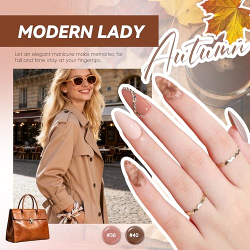 COSCELIA 60 PCS Gel Nail Polish Set, 55 Colors Gel Nail Polish with 5pcs Top Base Coat All Seasons Nail Polish Kit Winter Spring Full Colors Manicure Nail Art Gifts for Women Girls