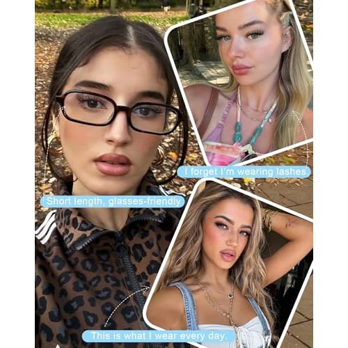 Geeneiya Natural Lash Clusters Short Eyelash Clusters 10-12-14MM Wispy Lashes Clusters Pesta?as Postizas Naturales C Curl Cluster Eyelash Extensions Clean Girl Makeup DIY Lash Extension 144Pcs